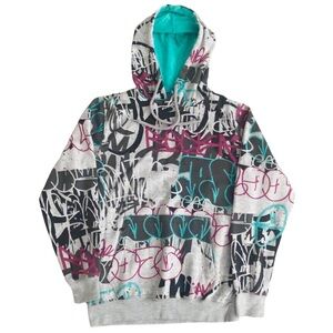 Massive Unisex Tinker Graffiti Hoodie with Pocket Size S